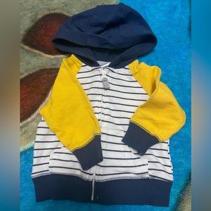 Carters Yellow & Blue Zip Hoodie